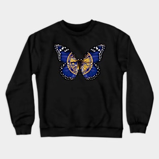 Nebraska Flag Butterfly - Gift for Nebraskan From Nebraska NE Crewneck Sweatshirt